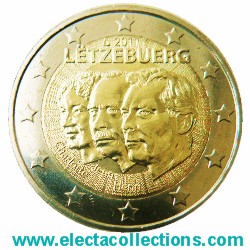 Luxemburgo - 2 euro, Grand Duc Jean Du Luxembourg, 2011